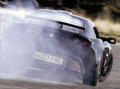 Exige and tire smoke