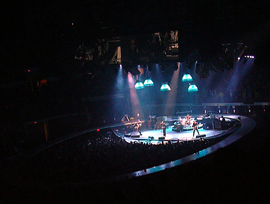 U2 in San Diego, opening 2005, spotlights