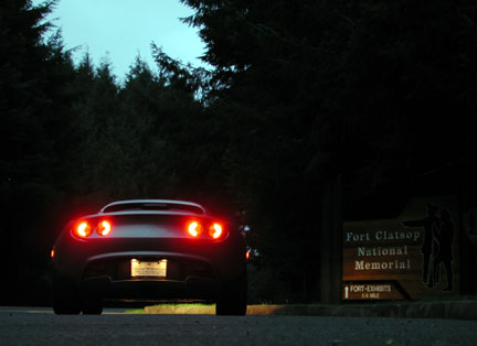Fort Clatsop with the Lotus Elise