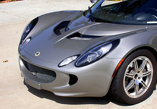 Lotus Elise with wire mesh gront grille