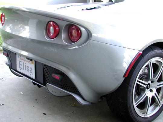 Lotus Elise Black. Lotus Elise taillight grille