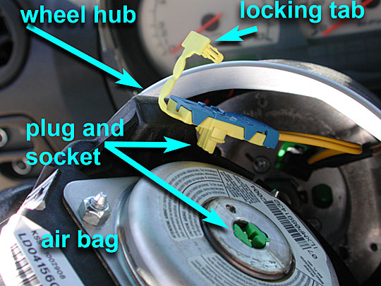 connections for air bag electrical