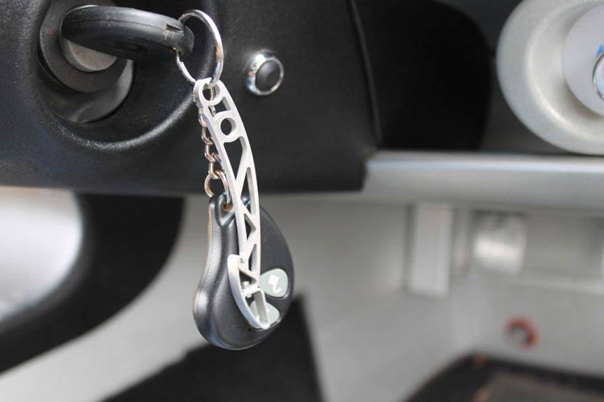 Porte clés Keyring PVC Lotus Elise S1 noir/black Keychain 