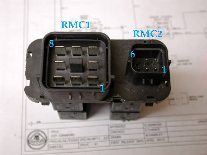 mfru pin out for Lotus engine control relay unit
