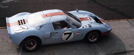 top view of a Ford GT 40