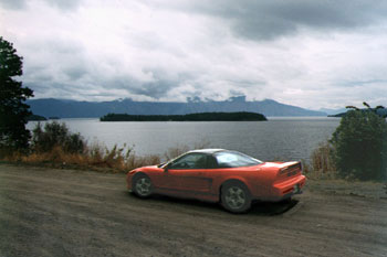 parked by Pend Orielle Lake, Hope