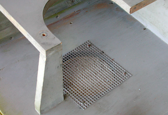 grille in bottom of the cabinet