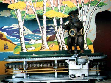 bear raised up on track