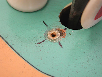 drilled hole