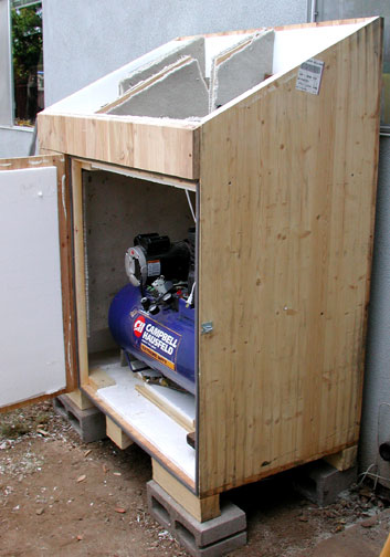 compressor cabinet under construction