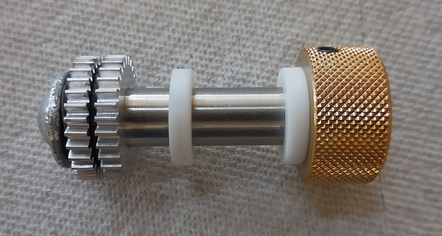 gold knob assembled